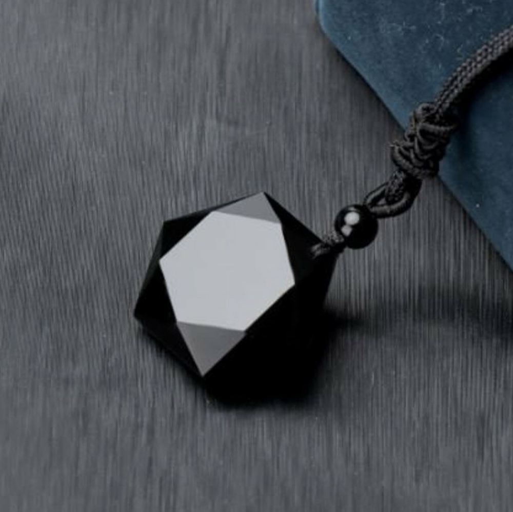 Black Obsidian Star Necklace